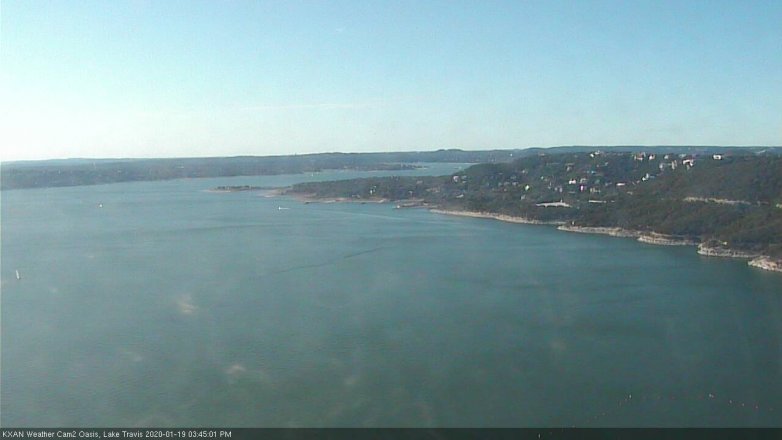 Lake Travis webcam, January 19, 2020 3:45 PM CT