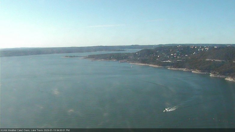 Lake Travis webcam, January 19, 2020 4:00 PM CT