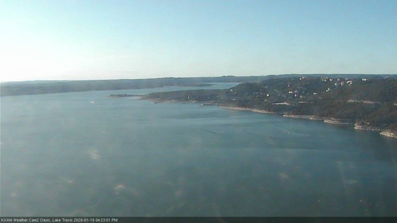 Lake Travis webcam, January 19, 2020 4:25 PM CT