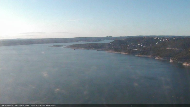 Lake Travis webcam, January 19, 2020 4:45 PM CT
