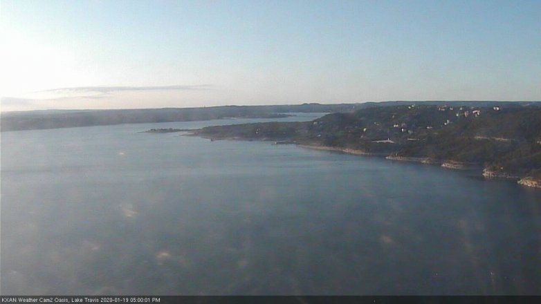 Lake Travis webcam, January 19, 2020 5:00 PM CT