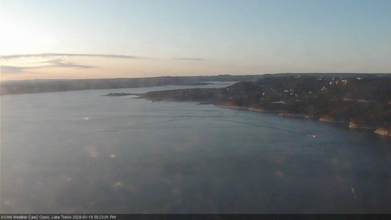 Lake Travis webcam, January 19, 2020 5:25 PM CT