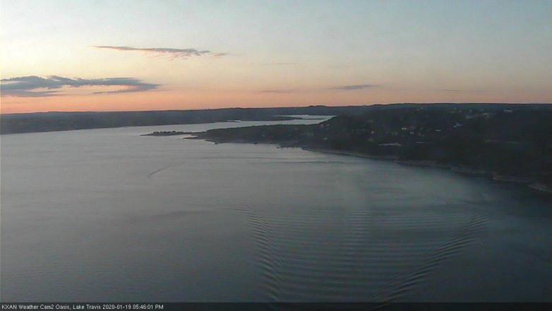 Lake Travis webcam, January 19, 2020 5:45 PM CT