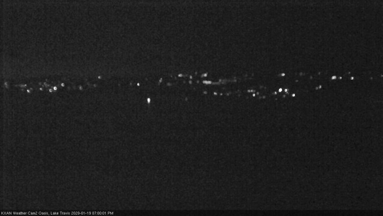Lake Travis webcam, January 19, 2020 7:00 PM CT