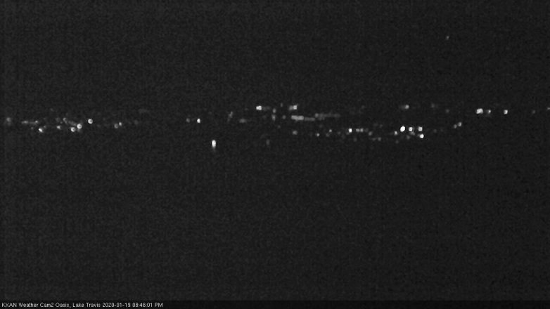 Lake Travis webcam, January 19, 2020 8:45 PM CT