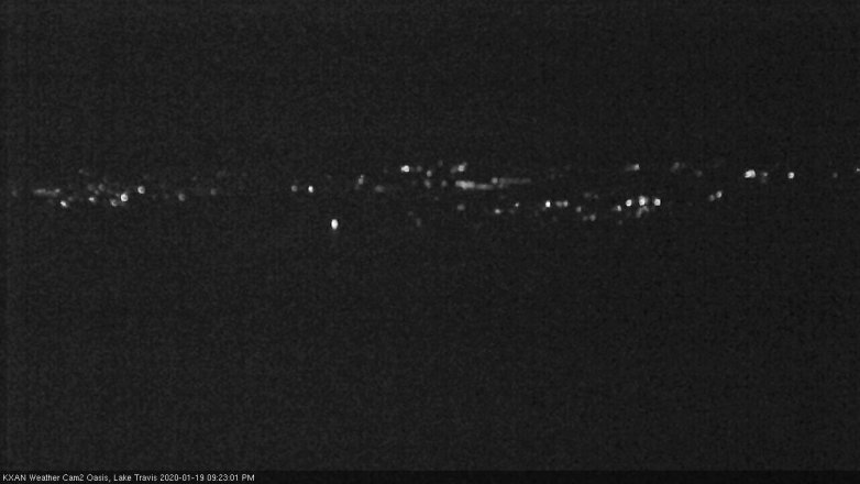Lake Travis webcam, January 19, 2020 9:25 PM CT