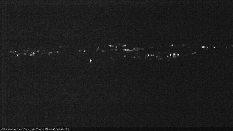 Lake Travis webcam, January 19, 2020 10:25 PM CT