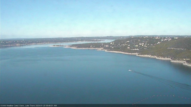 Lake Travis webcam, January 20, 2020 9:45 AM CT