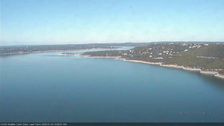 Lake Travis webcam, January 20, 2020 10:00 AM CT