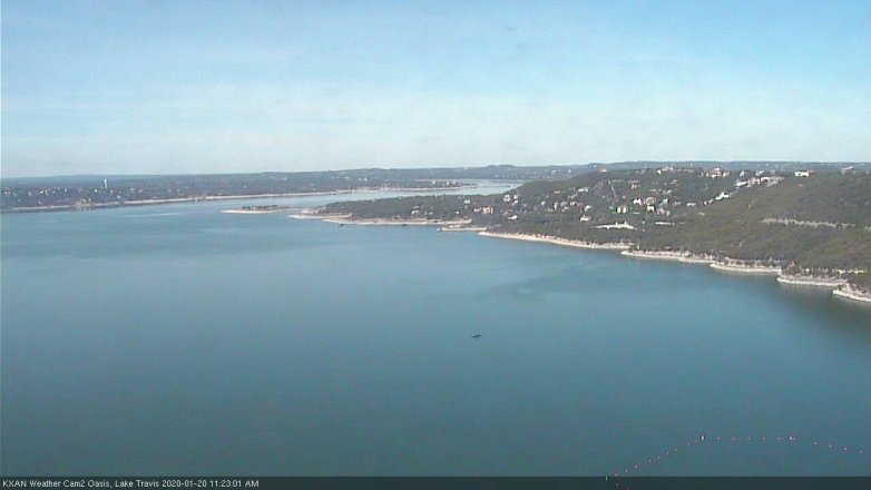 Lake Travis webcam, January 20, 2020 11:25 AM CT