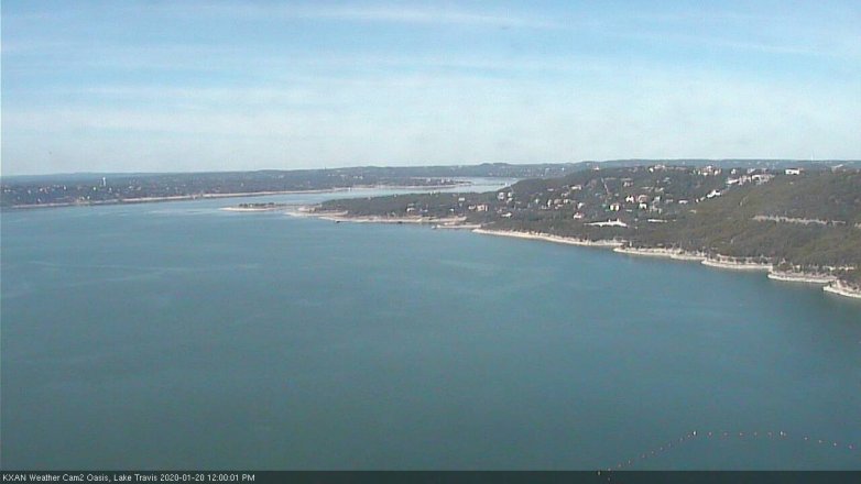 Lake Travis webcam, January 20, 2020 12:00 PM CT
