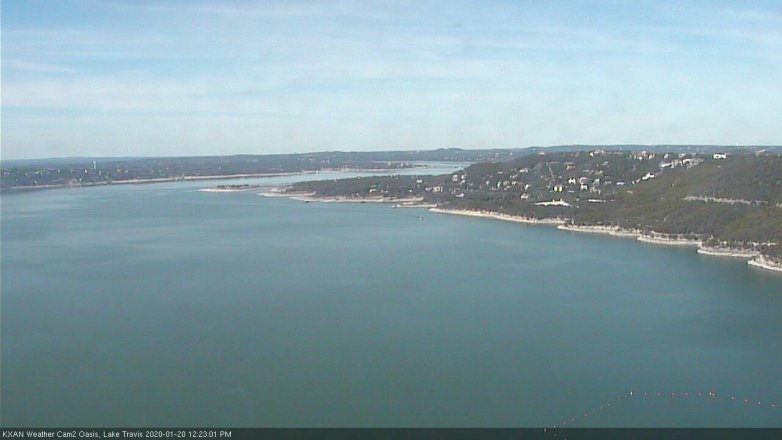 Lake Travis webcam, January 20, 2020 12:25 PM CT