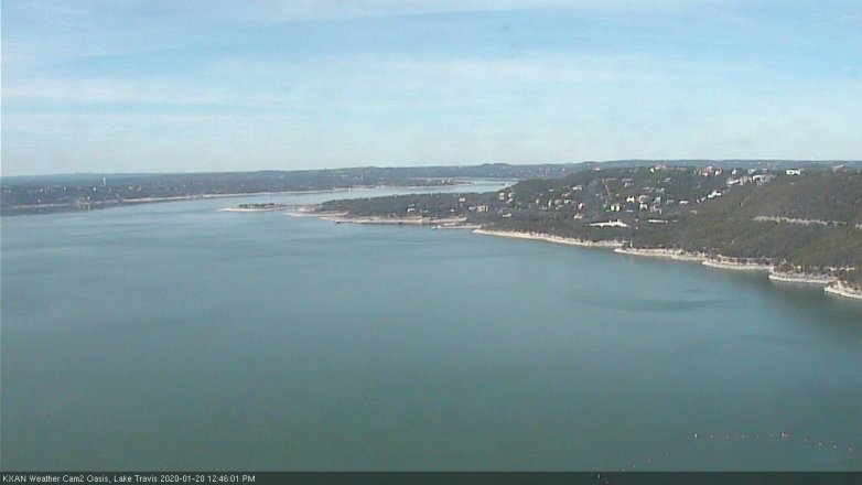 Lake Travis webcam, January 20, 2020 12:45 PM CT