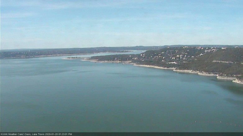 Lake Travis webcam, January 20, 2020 1:25 PM CT