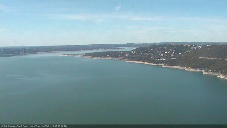 Lake Travis webcam, January 20, 2020 2:00 PM CT