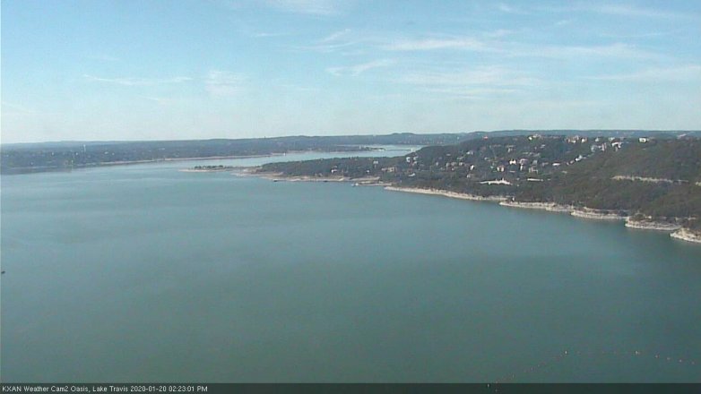 Lake Travis webcam, January 20, 2020 2:25 PM CT