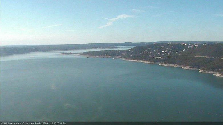 Lake Travis webcam, January 20, 2020 3:25 PM CT