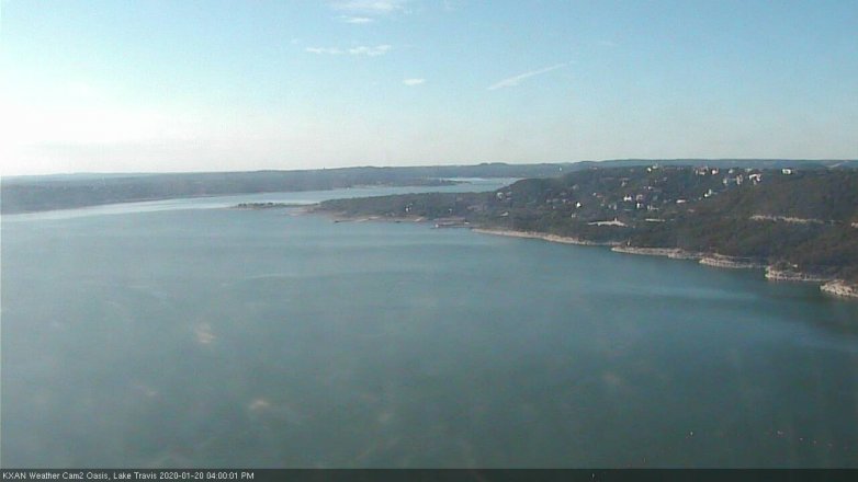 Lake Travis webcam, January 20, 2020 4:00 PM CT