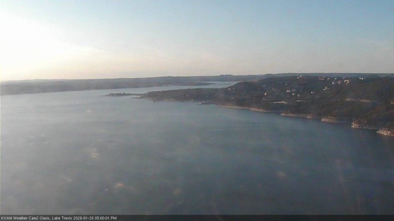 Lake Travis webcam, January 20, 2020 5:00 PM CT