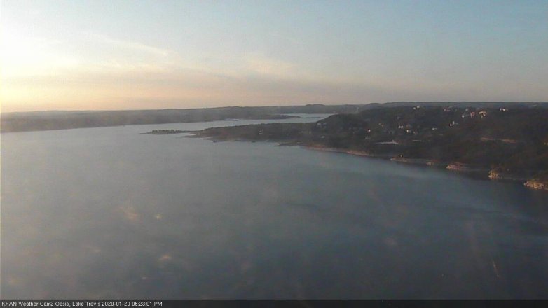 Lake Travis webcam, January 20, 2020 5:25 PM CT