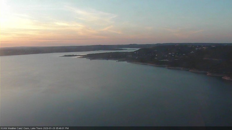Lake Travis webcam, January 20, 2020 5:45 PM CT