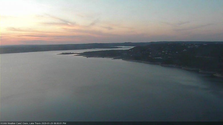 Lake Travis webcam, January 20, 2020 6:00 PM CT