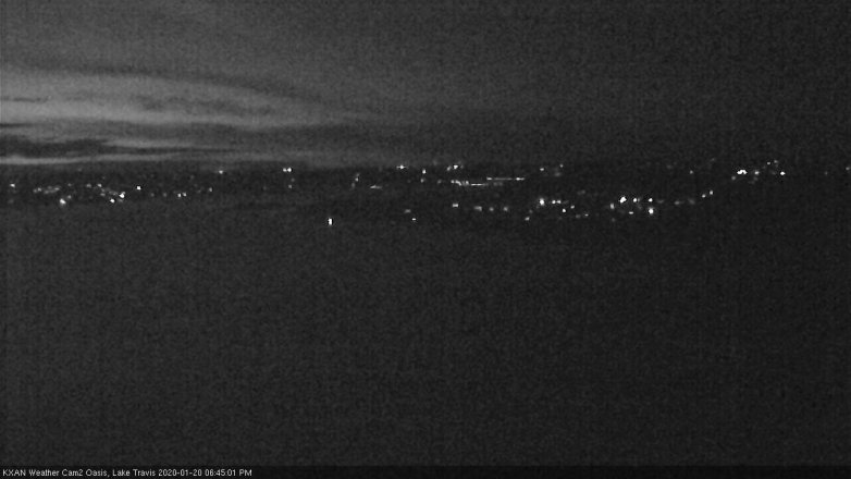 Lake Travis webcam, January 20, 2020 6:45 PM CT