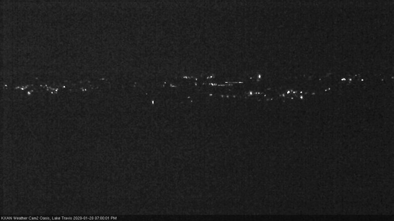 Lake Travis webcam, January 20, 2020 7:00 PM CT