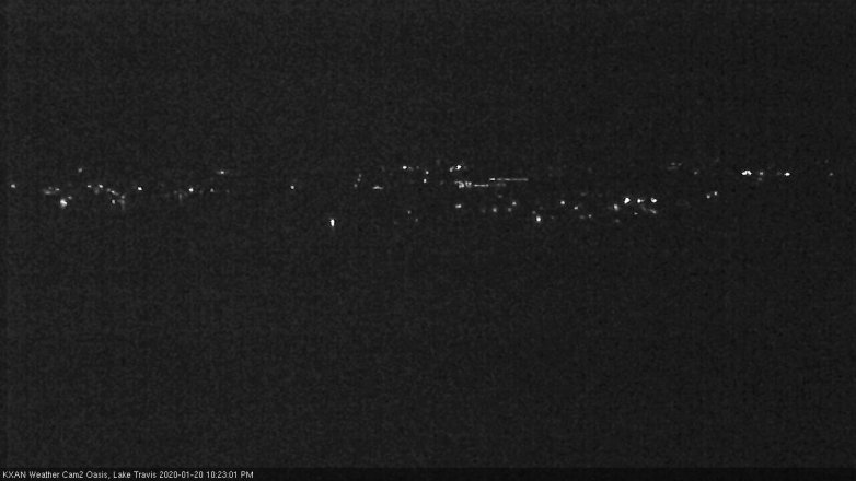 Lake Travis webcam, January 20, 2020 10:25 PM CT