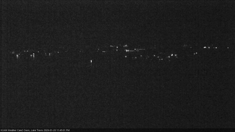 Lake Travis webcam, January 20, 2020 11:45 PM CT