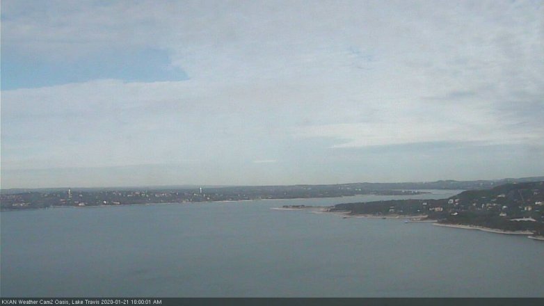 Lake Travis webcam, January 21, 2020 10:00 AM CT