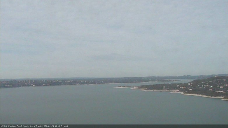 Lake Travis webcam, January 21, 2020 10:45 AM CT