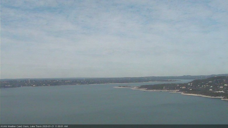 Lake Travis webcam, January 21, 2020 11:00 AM CT