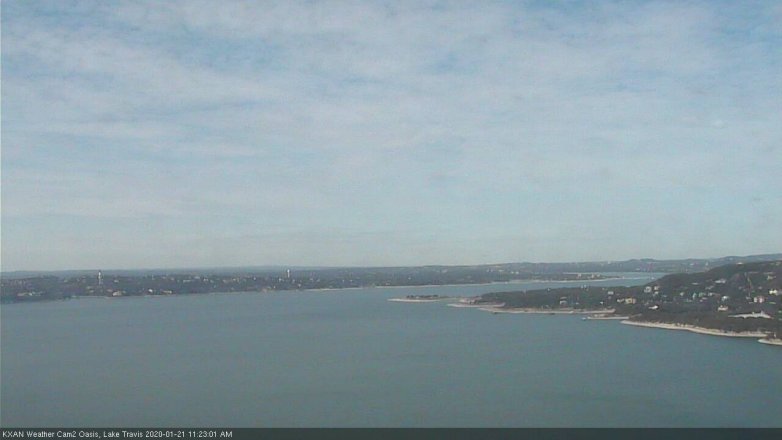 Lake Travis webcam, January 21, 2020 11:25 AM CT