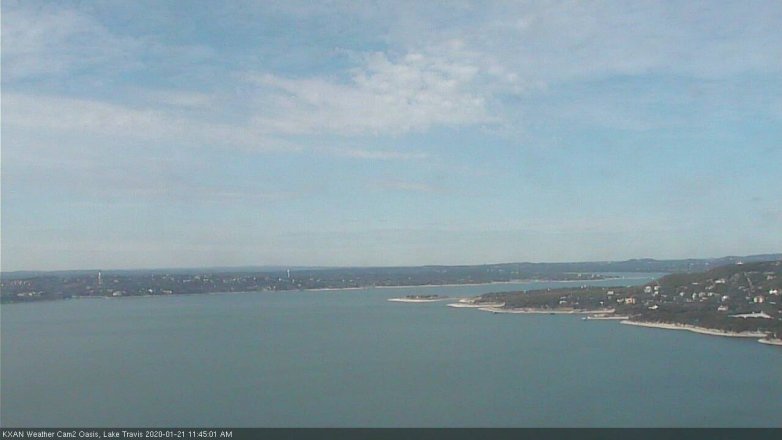 Lake Travis webcam, January 21, 2020 11:45 AM CT