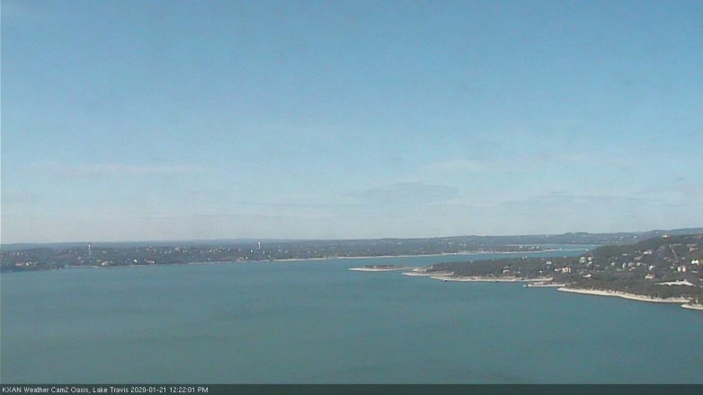 Lake Travis webcam, January 21, 2020 12:25 PM CT