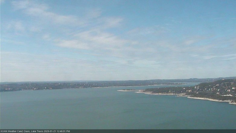 Lake Travis webcam, January 21, 2020 12:45 PM CT