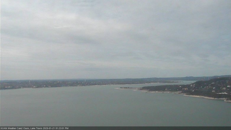 Lake Travis webcam, January 21, 2020 1:25 PM CT