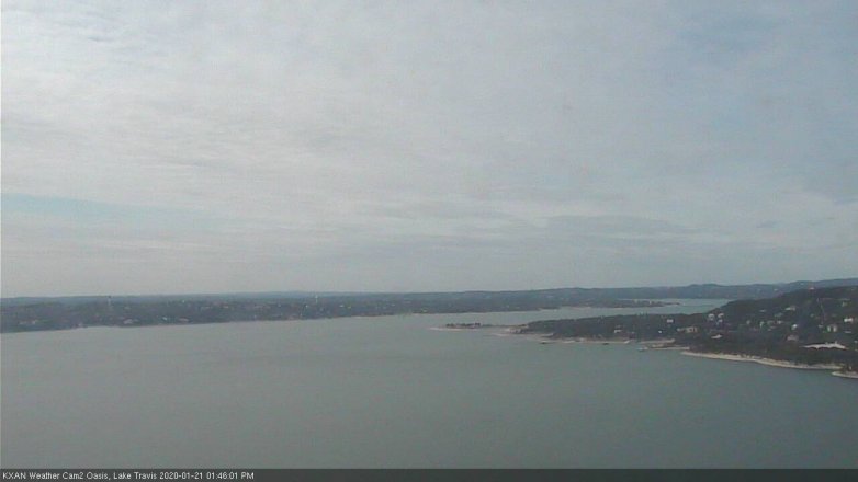 Lake Travis webcam, January 21, 2020 1:45 PM CT