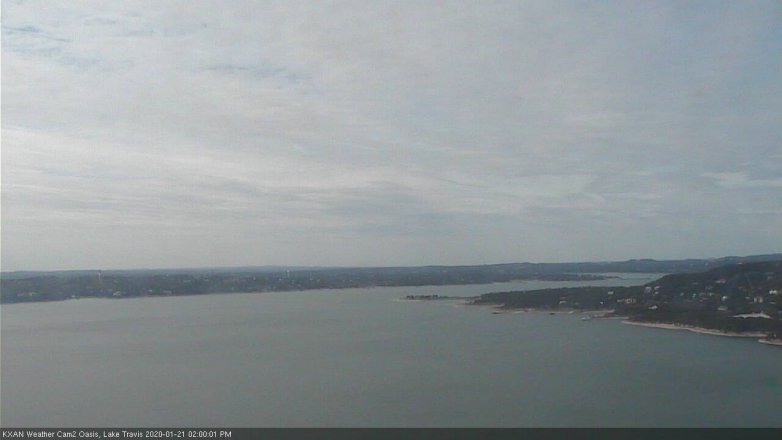 Lake Travis webcam, January 21, 2020 2:00 PM CT