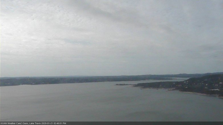 Lake Travis webcam, January 21, 2020 2:45 PM CT