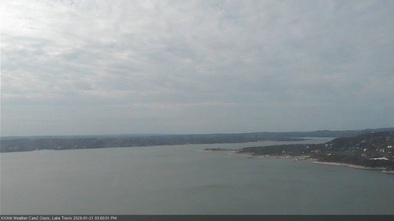 Lake Travis webcam, January 21, 2020 3:00 PM CT
