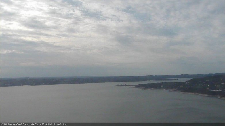 Lake Travis webcam, January 21, 2020 3:45 PM CT