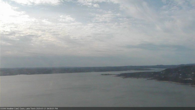 Lake Travis webcam, January 21, 2020 4:00 PM CT
