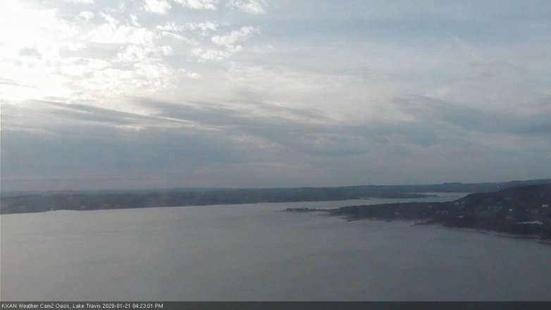 Lake Travis webcam, January 21, 2020 4:25 PM CT
