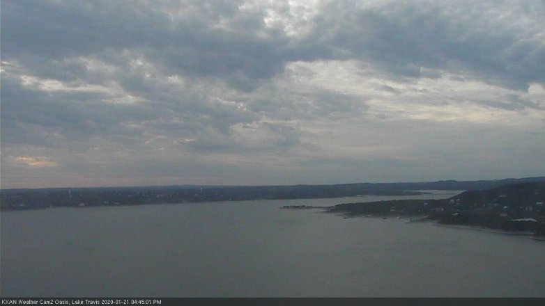 Lake Travis webcam, January 21, 2020 4:45 PM CT