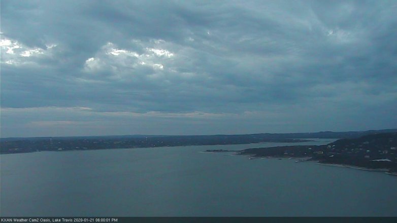 Lake Travis webcam, January 21, 2020 6:00 PM CT