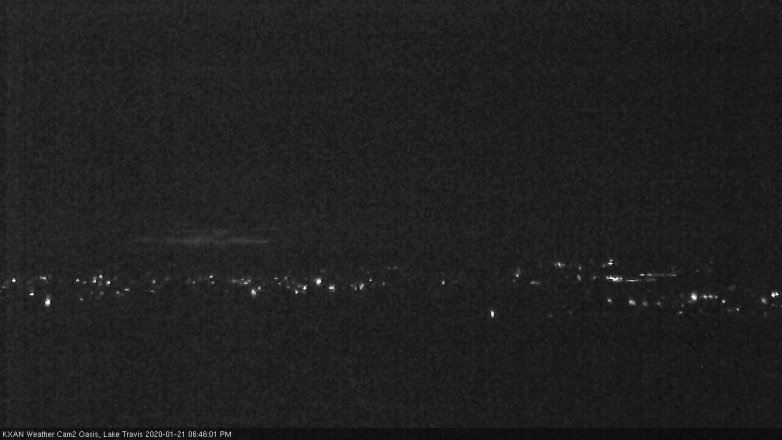 Lake Travis webcam, January 21, 2020 6:45 PM CT