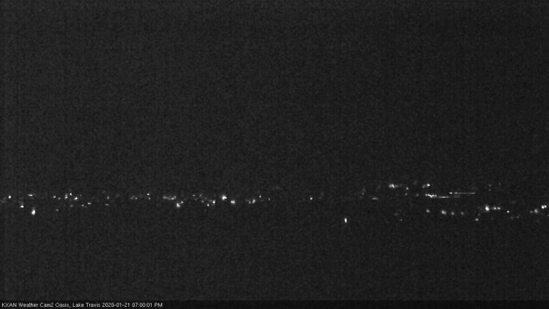 Lake Travis webcam, January 21, 2020 7:00 PM CT