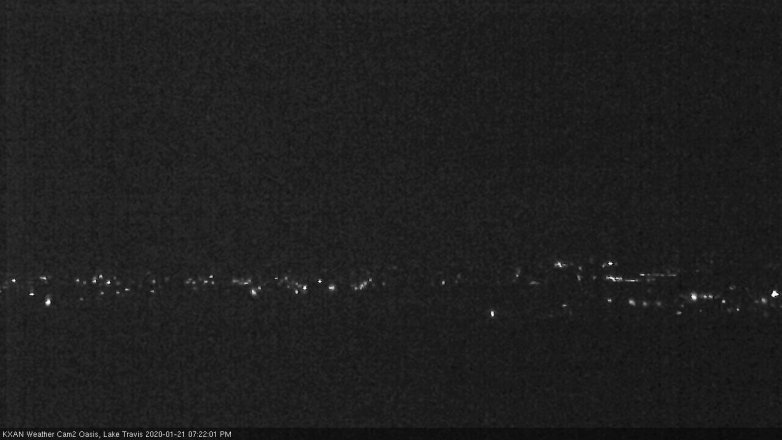 Lake Travis webcam, January 21, 2020 7:25 PM CT
